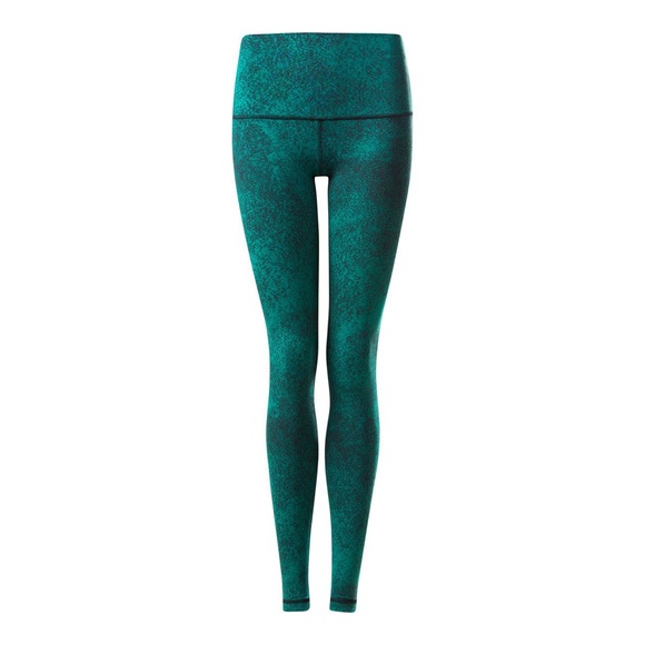 Lululemon Wunder Under High-Rise 30" Luon - Spray Jacquard Hunter Green | 12 - Picture 12 of 12